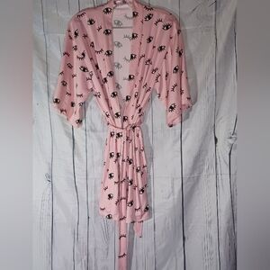 Spoiled Angel Pink Robe with Eye Print